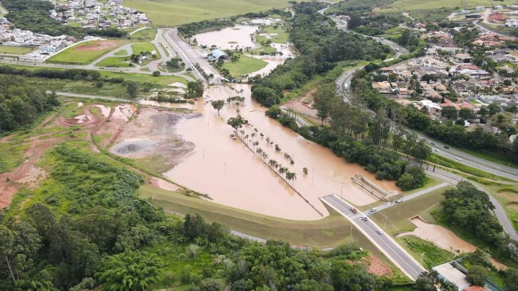 Inundación en el parque de Itatiba